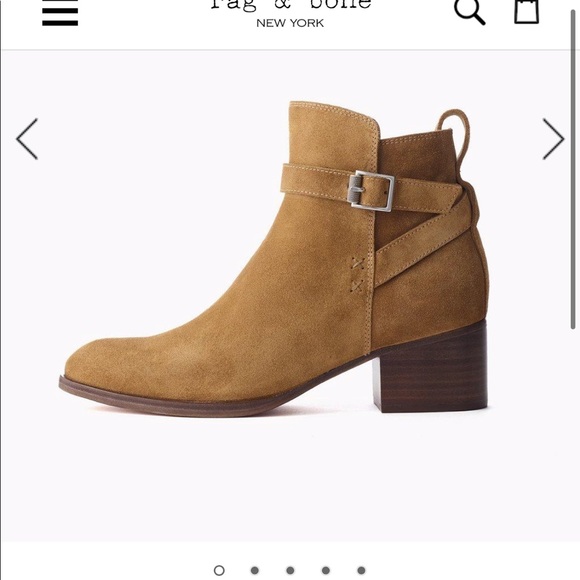 Rag & Bone Walker buckle tan booties - Picture 3 of 7
